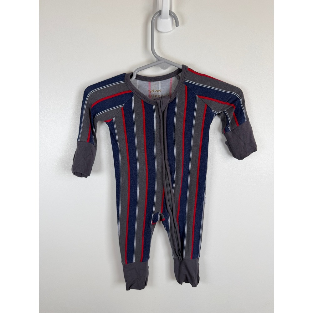 Little Sleepies Bamboo Striped Zippy 0-3 Months